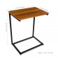 Side Table with Wood Finish and Metal Frame